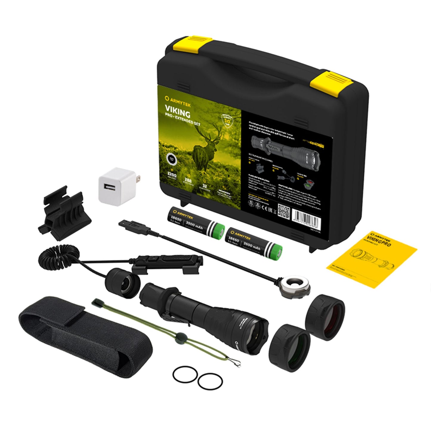 Armytek Viking Pro Magnet USB Extended Set Kaltweiß / Warmweiß