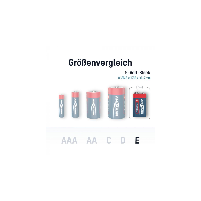 Alkaline Batterie Block E - 2er Karton