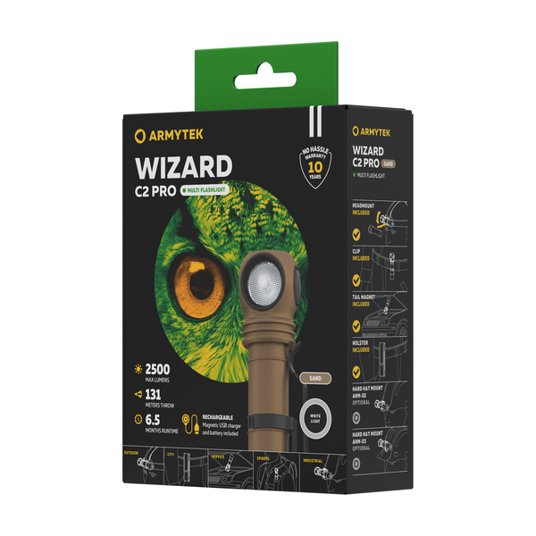Armytek Wizard C2 Pro Magnet USB Sand Kaltweiß