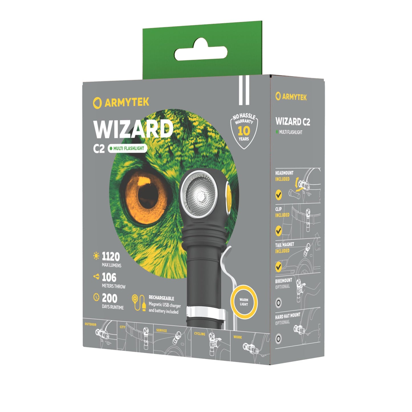 Armytek Wizard C2 Magnet USB Kaltweiß / Warmweiß