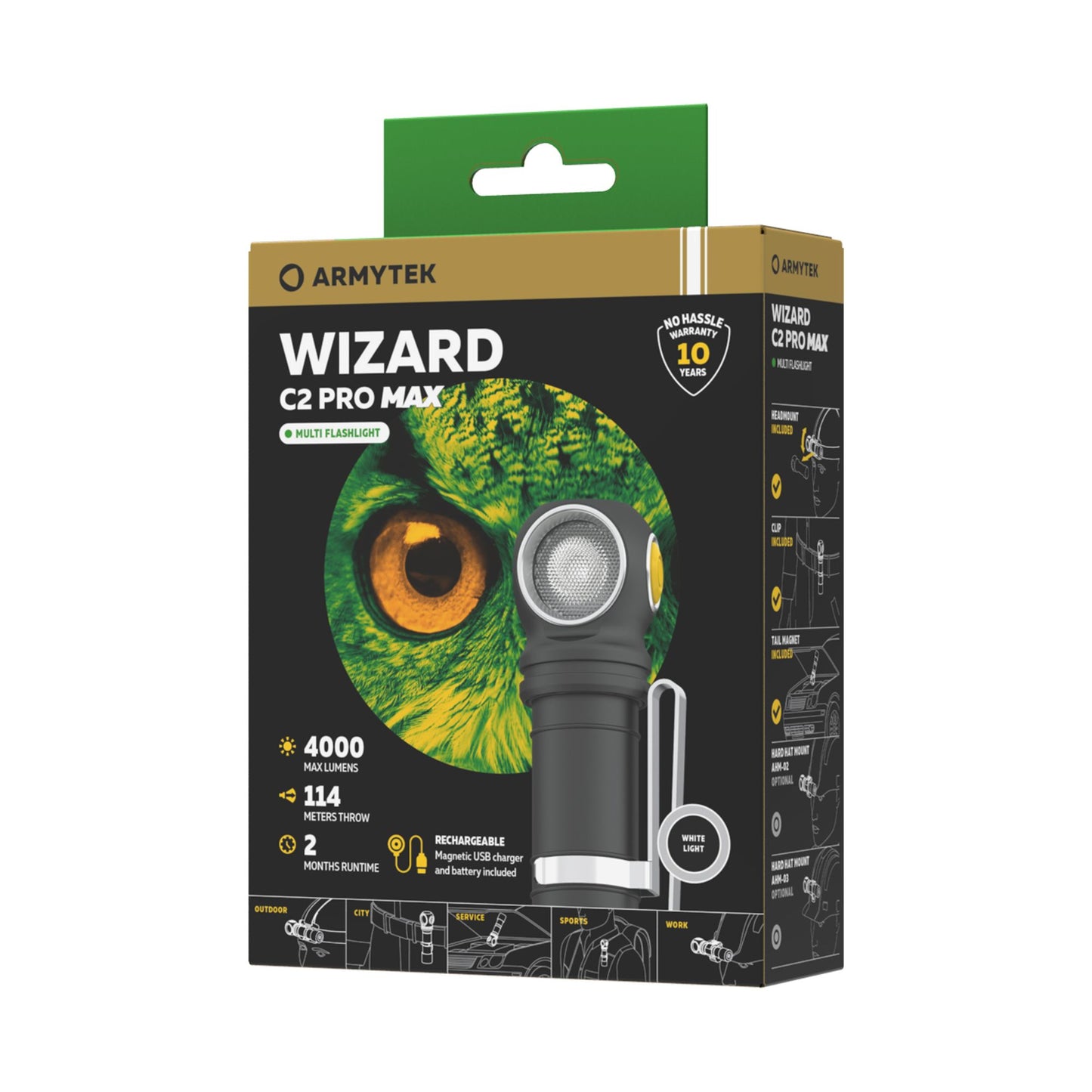 Armytek Wizard C2 Pro Max Magnet USB Kaltweiß / Warmweiß