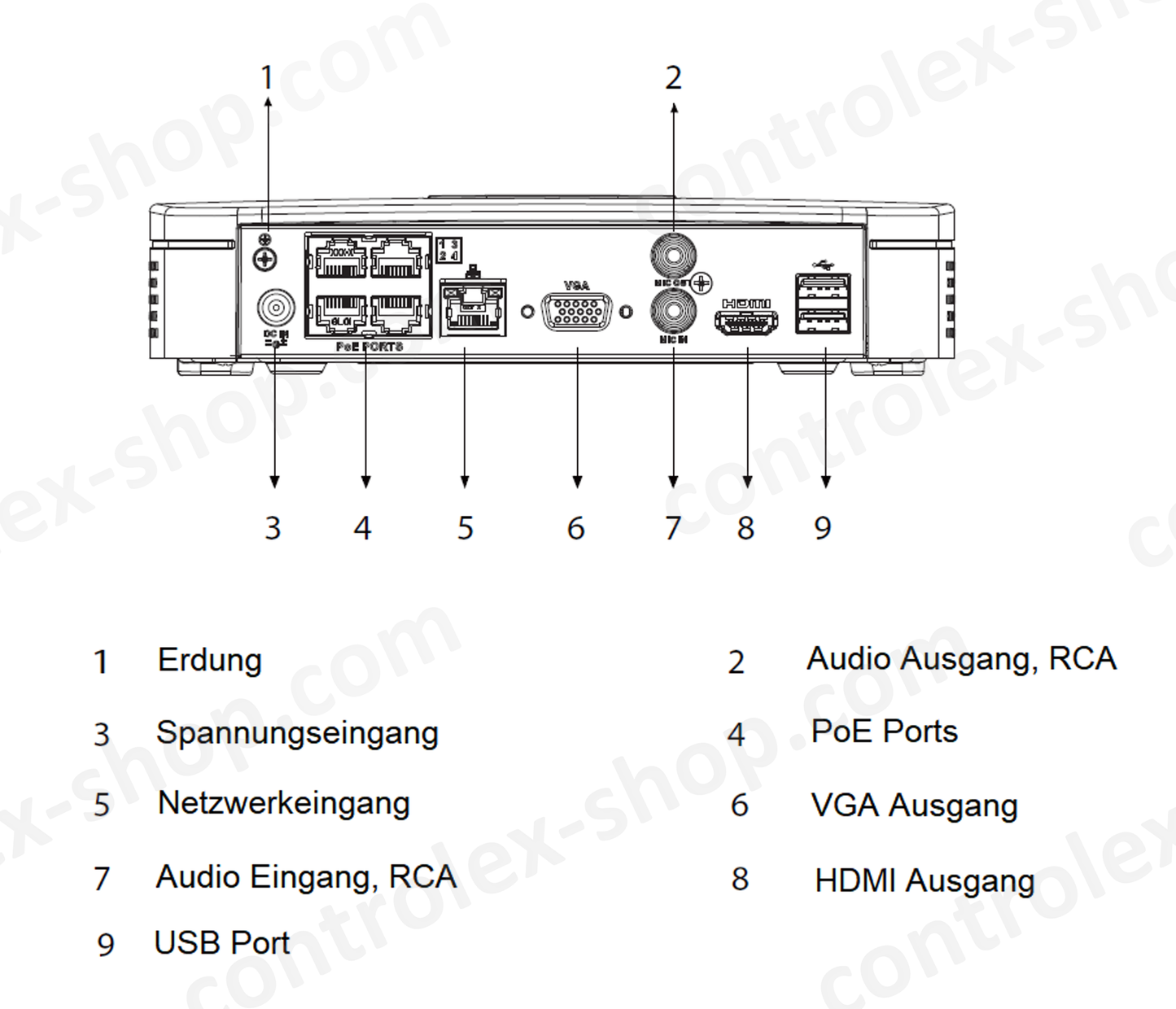 Dahua - KI Rekorder - 4 Kanal - NVR4104-P-EI - NVR - 4 PoE