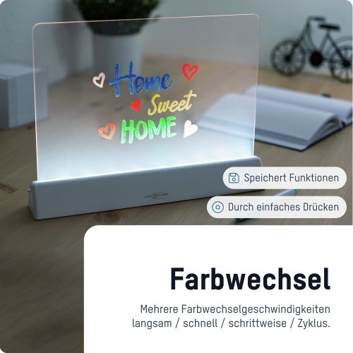 ANSMANN LED-Dekorationzeichentafel batteriebetrieben