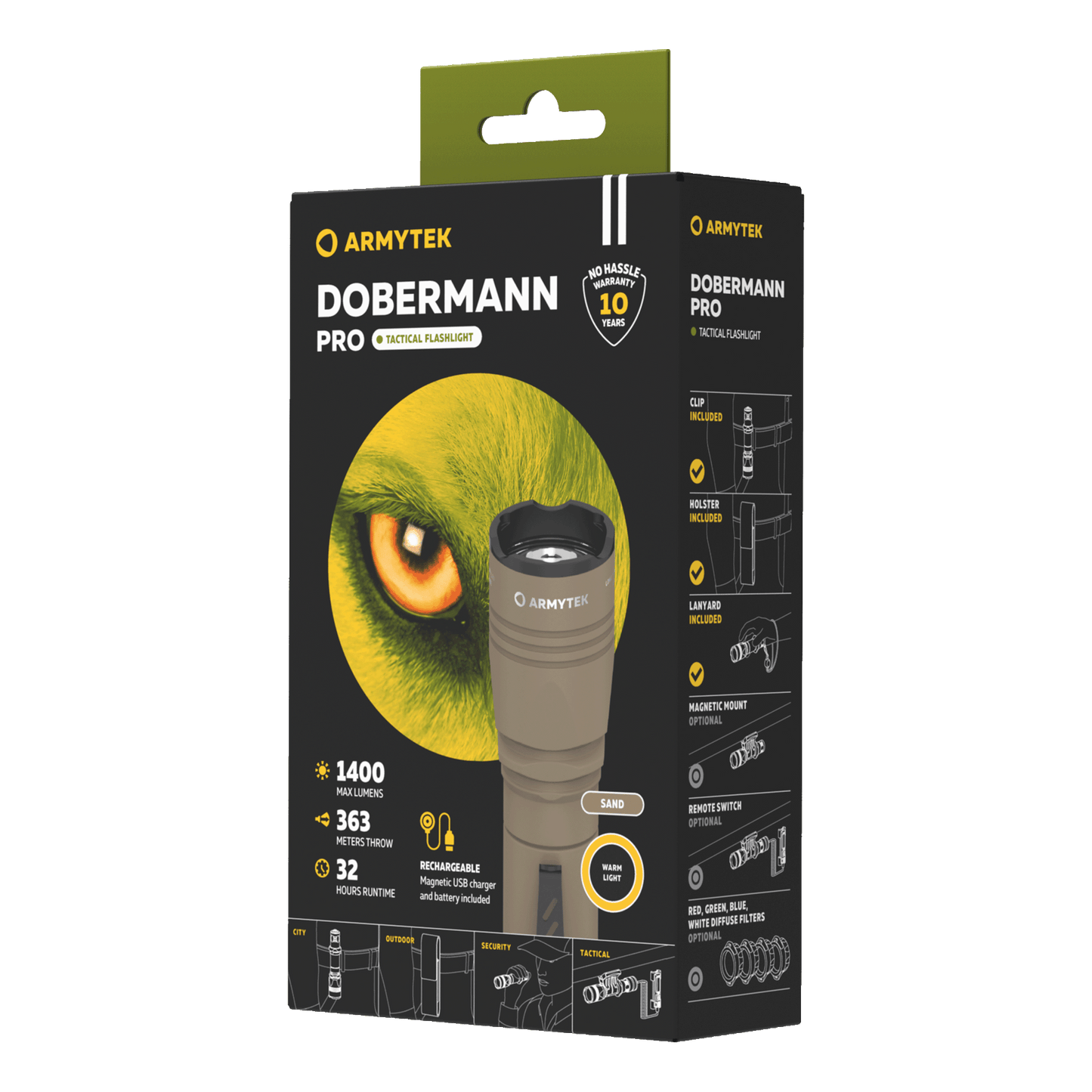 Armytek Dobermann Pro Magnet USB Sand (Warmweiß)