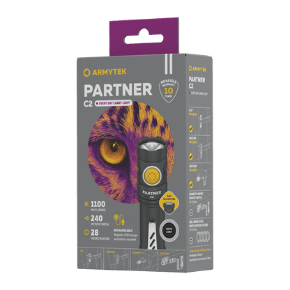 Armytek Partner C2 Magnet USB Kaltweiß / Warmweiß