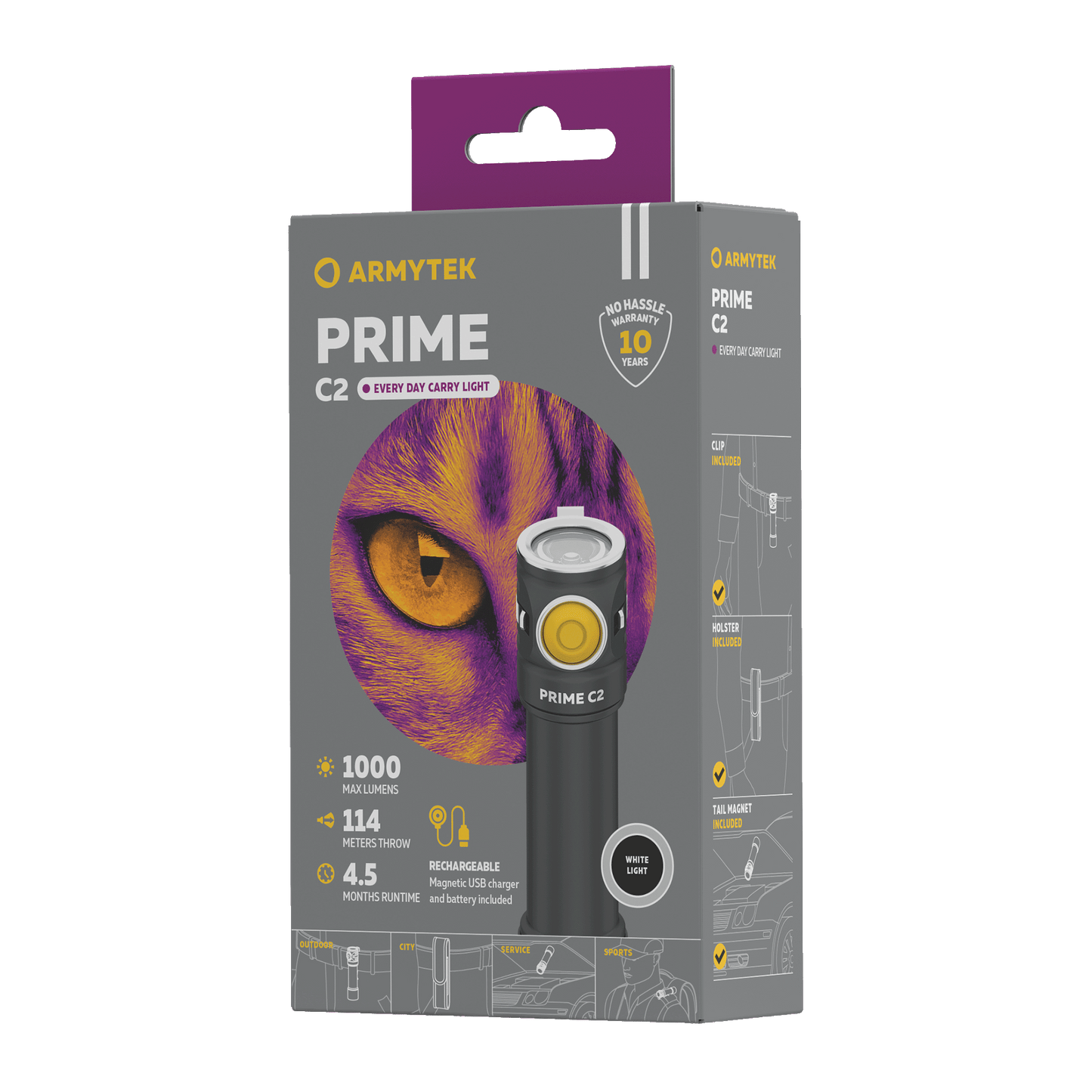 Armytek Prime C2 Magnet USB Kaltweiß / Warmweiß