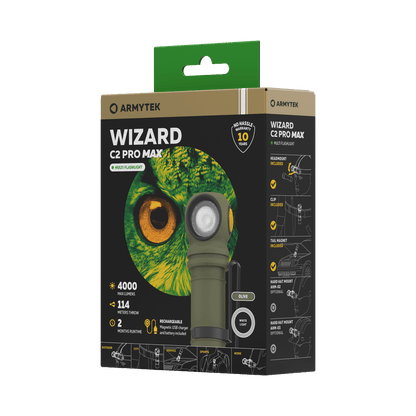 Armytek Wizard C2 Pro Max Magnet USB Olive Kaltweiß