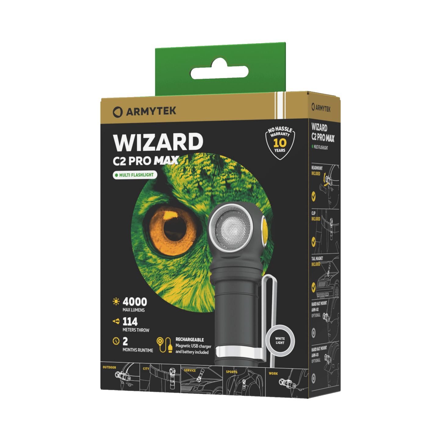 Armytek Wizard C2 Pro Max Magnet USB Kaltweiß / Warmweiß