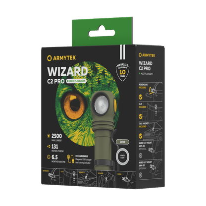 Armytek Wizard C2 Pro Magnet USB Olive Kaltweiß