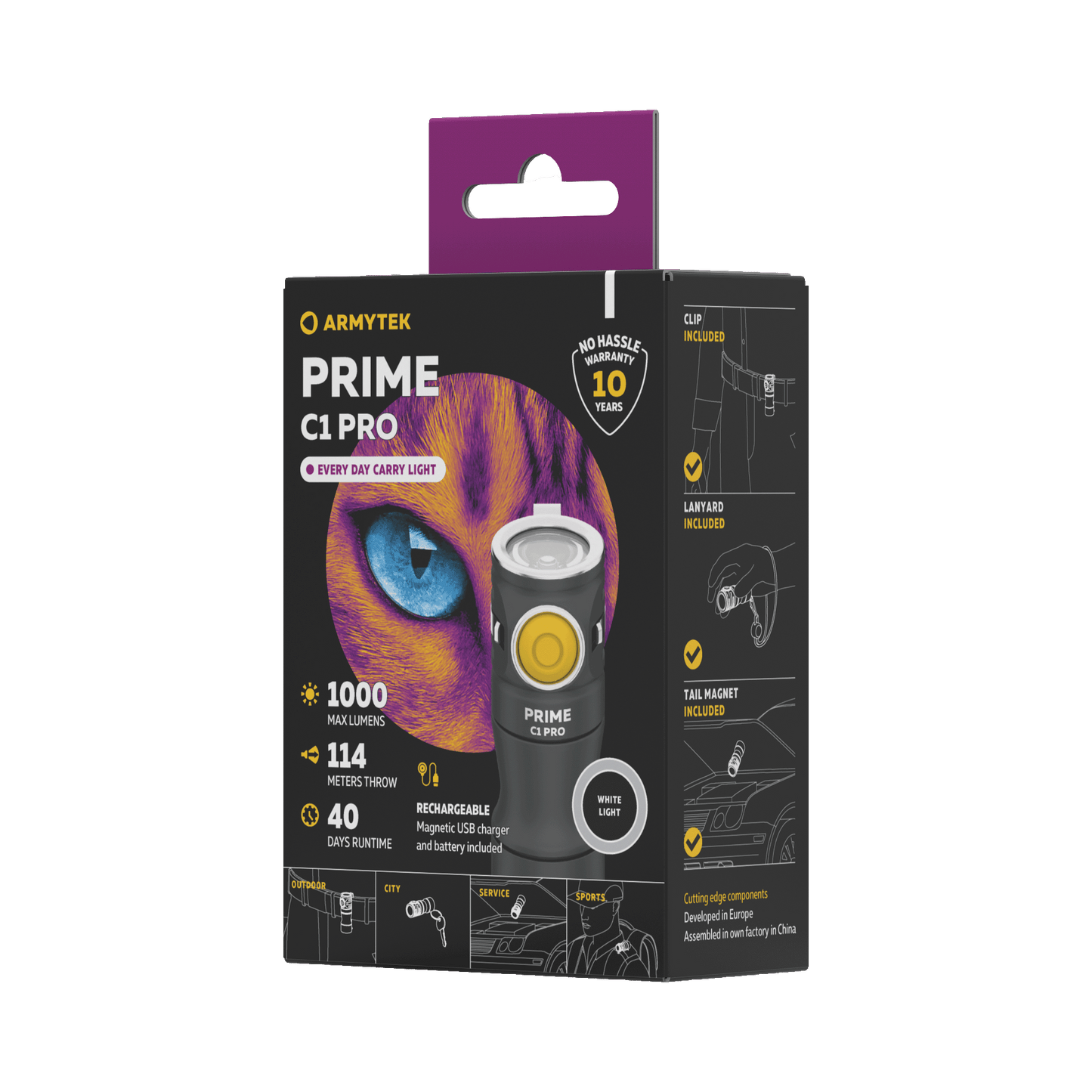Armytek Prime C1 Pro Magnet USB Kaltweiß / Warmweiß