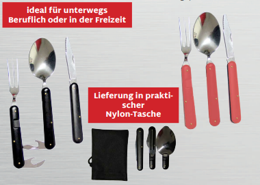 Besteck 5tlg „Compact“ - rot