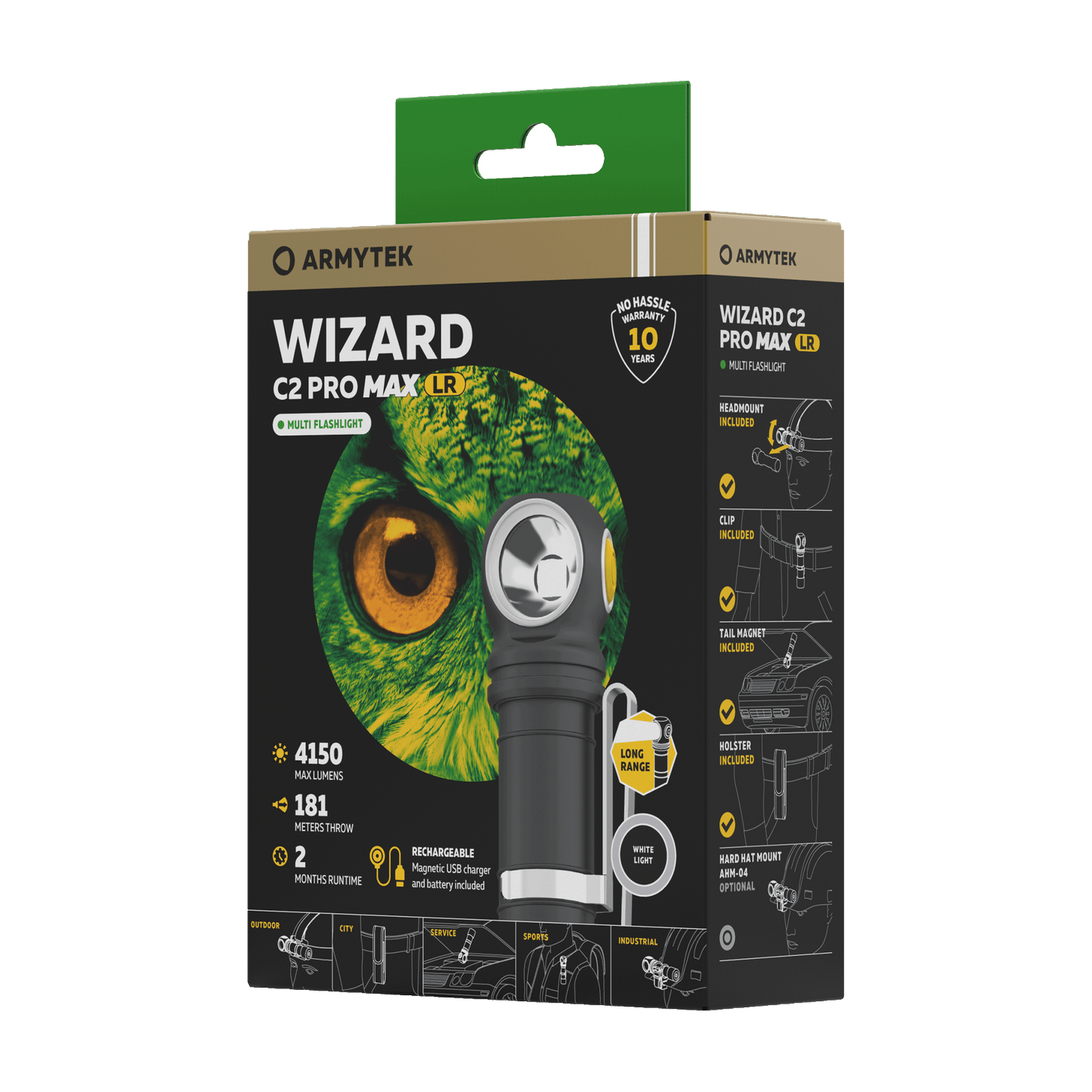 Armytek Wizard C2 Pro Max Long Range Kaltweiß / Warmweiß