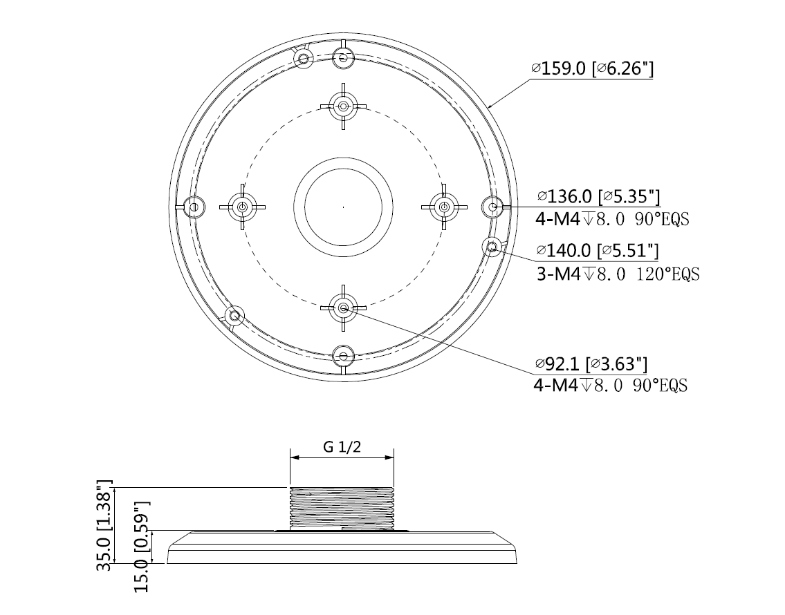 Dahua - PFA101 - Aufhängeadapter
